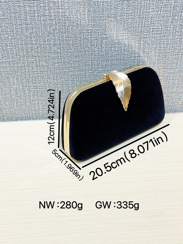 Nova ženska clutch torbica od velura, mala večernja torba za vjenčanja i proslave, s remenom za nošenje preko ramena