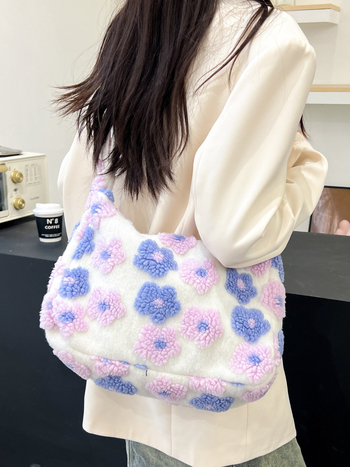 Jesen 2024 Torba od pliša za žene – svakodnevna, moderna, minimalistička torba za rame i crossbody