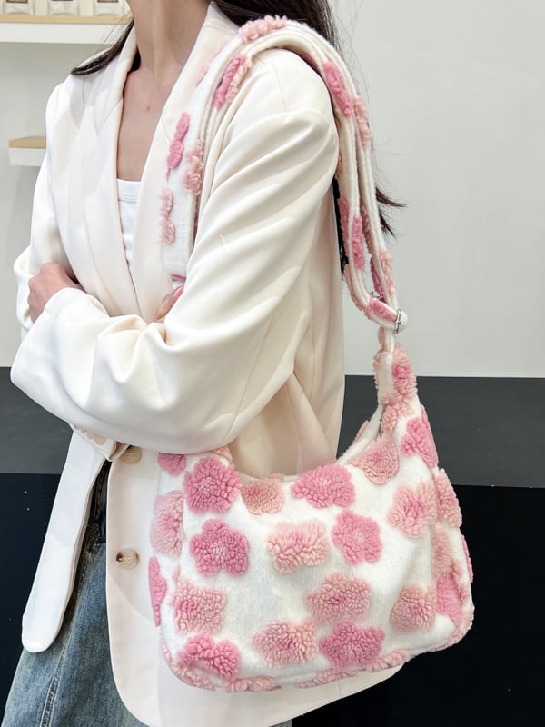 Jesen 2024 Torba od pliša za žene – svakodnevna, moderna, minimalistička torba za rame i crossbody