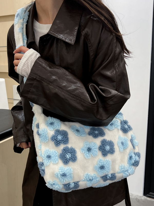 Jesen 2024 Torba od pliša za žene – svakodnevna, moderna, minimalistička torba za rame i crossbody