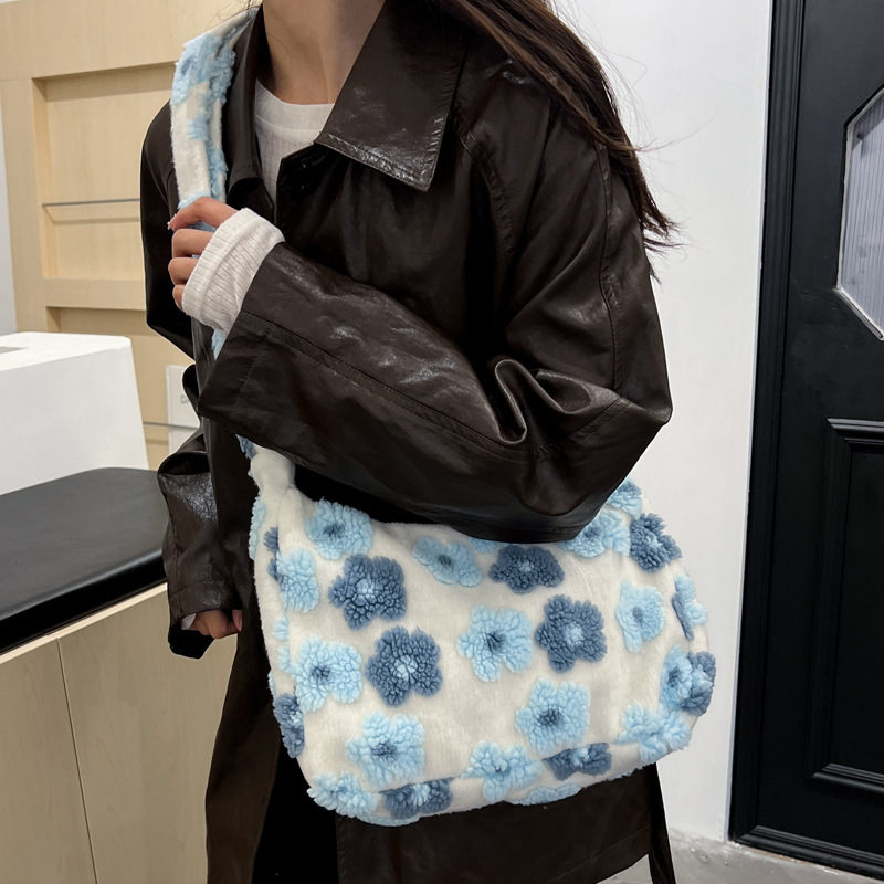 Jesen 2024 Torba od pliša za žene – svakodnevna, moderna, minimalistička torba za rame i crossbody