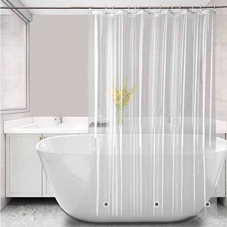 Cortină de duș PEVA transparentă, stil modern minimalist pentru baie, 3G/5G