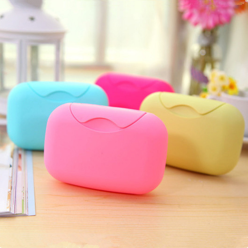Cutie din plastic pentru săpun de călătorie, cu lacăt, cutiuță de săpun portabilă, etanșă, cu capac, rezistentă la apă