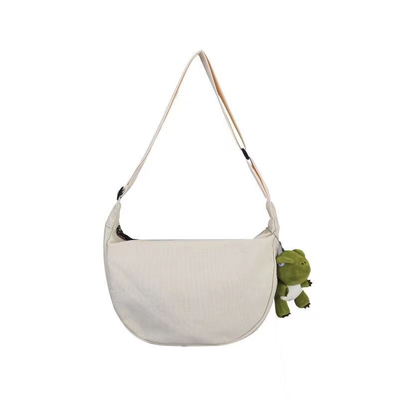 Ženska platnena torba za rame, oblik knedle, crossbody, 16 oz, srednja veličina
