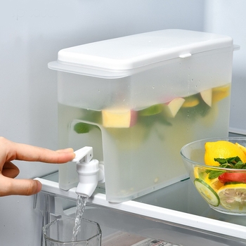 Ceainic rece cu robinet – capacitate mare pentru ceai de fructe și apă cu lămâie, utilizare de vară