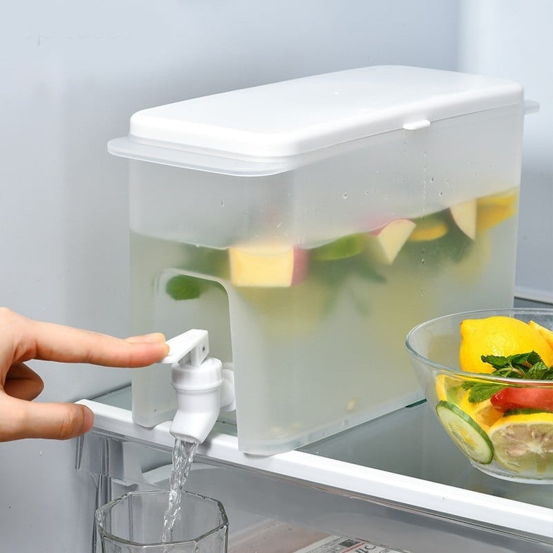 Ceainic rece cu robinet – capacitate mare pentru ceai de fructe și apă cu lămâie, utilizare de vară