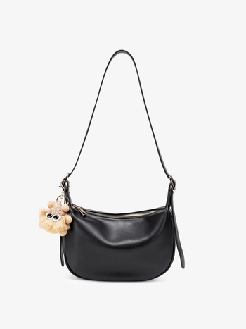 2026 nova mekana PU torbica za podlakticu za žene s privjeskom od pliša, svestrana torba preko ramena i crossbody, dumpling torbica