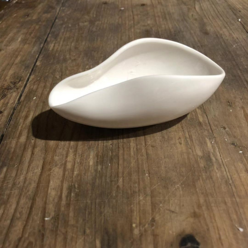 Linguriță de ceai din porțelan albastru-alb pentru ceremonia Gongfu — linguriță din ceramică pentru frunze de ceai, cu siglă