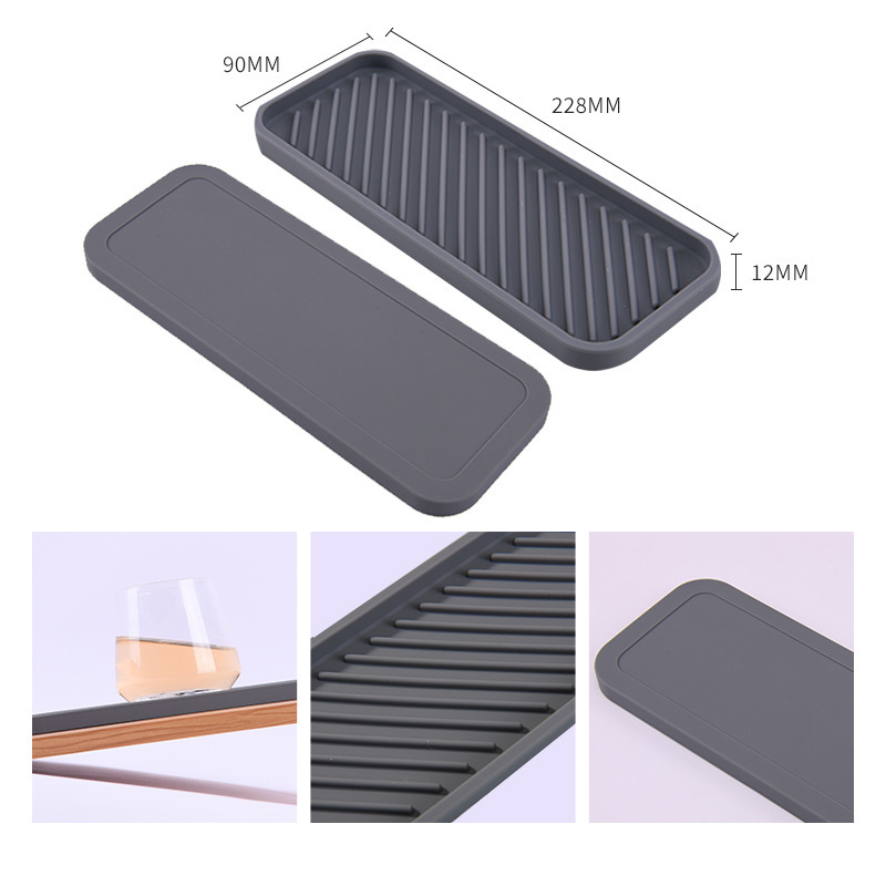Suport pentru săpun din silicon, dreptunghiular, tavă de depozitare pentru bucătărie, pentru călătorii