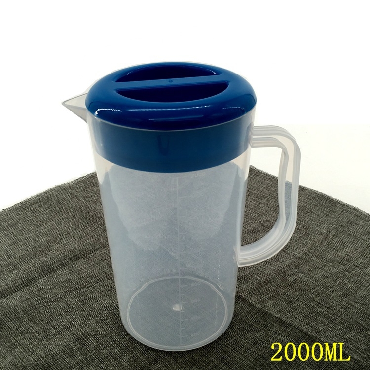 Sticlă din plastic pentru apă rece, cu scară de măsurare, capacitate mare 2000 ml, PP