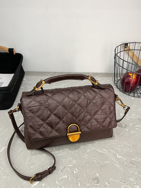 Ženska PU torba s dijamantnim uzorkom, 2026 nova moda s izvezenim nitima, svakodnevna crossbody torba
