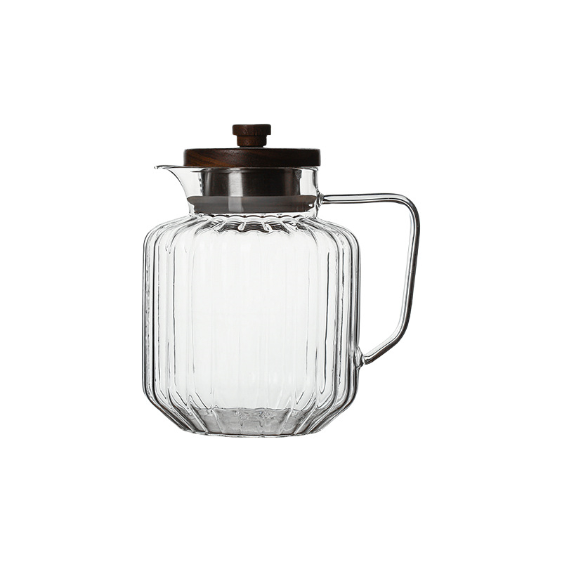 Ceainic din sticlă borosilicată, rezistent la temperaturi, transparent, cu capacitate mare, pentru ceai și apă rece, potrivit pentru încălzire pe plită ceramică electrică