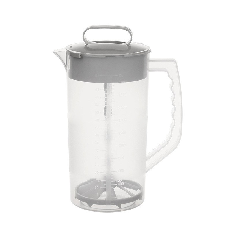 Carafă manuală pentru suc cu agitator spiral din plastic, presă de suc, carafă pentru apă rece, carafă cu felii de lămâie, ustensile pentru ceai cu lapte cu scară
