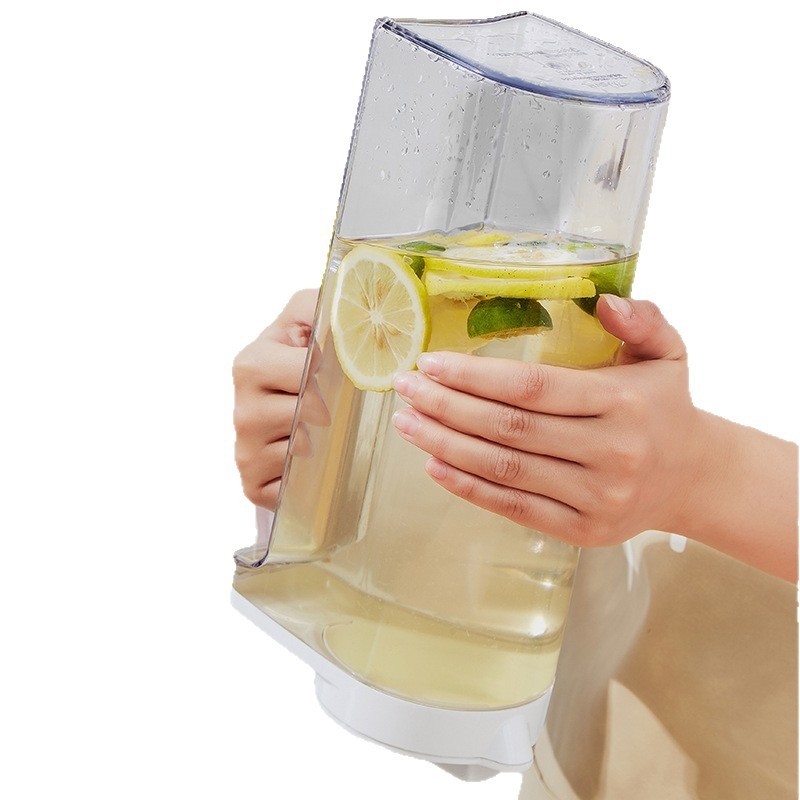 Sticlă de apă rece pentru uz casnic, cu capacitate mare și gură largă, rezistentă la temperaturi înalte, capac etanș cu filet, potrivită pentru sucuri, lapte, ceai și apă rece