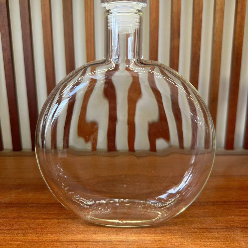 Set ceainic din sticlă borosilicată, cu căni în formă de segmente de bambus, capacitate mare, design chinezesc în stil Song, posibilitatea personalizării logo-ului