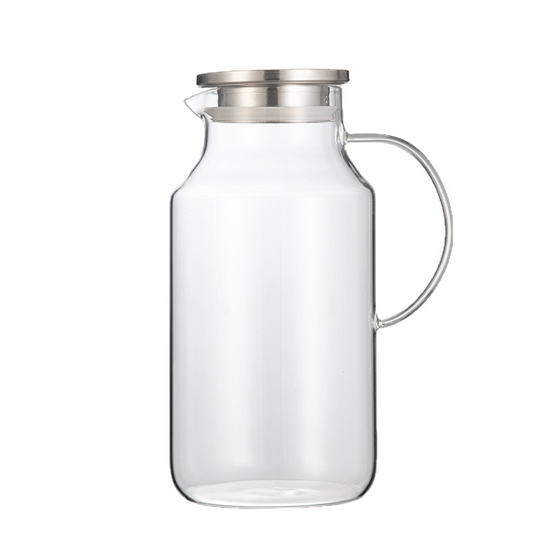 Cană de apă din sticlă borosilicată, 3800 ml, capacitate mare, rezistentă la temperaturi înalte, pentru uz casnic