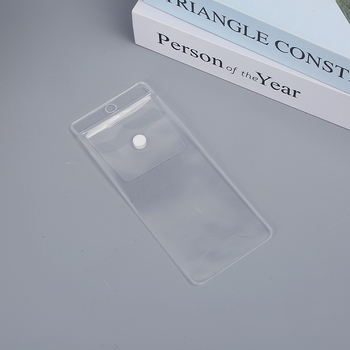 Geantă cosmetică transparentă din PVC, etanșă, rezistentă la umezeală și oxidare, pentru pensule și ustensile de make-up.