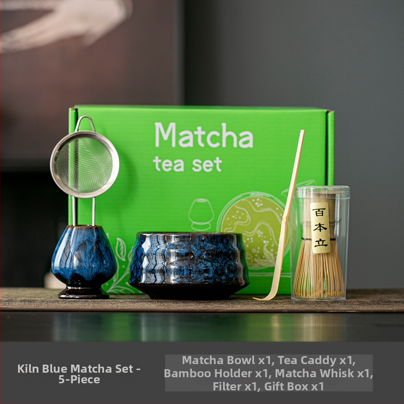 Japonská keramická miska na matcha s metličkou – sada čajovej ceremónie, 400 ml