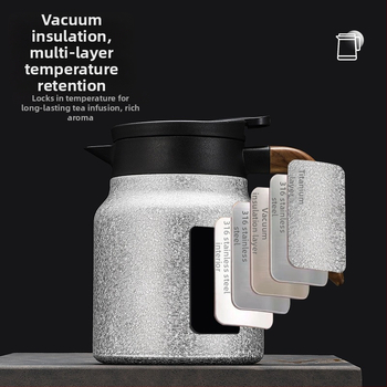Ceainic nou de infuzie cu acoperire din titan, izolație termică, separare ceai-apă, mic și portabil pentru uz casnic