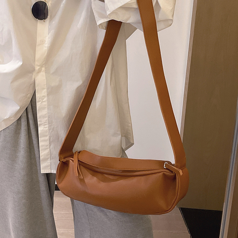 Ženska crossbody torba u obliku polumjeseca, 2025 trend hongkonškog stila, svakodnevna gradska torba, PU koža