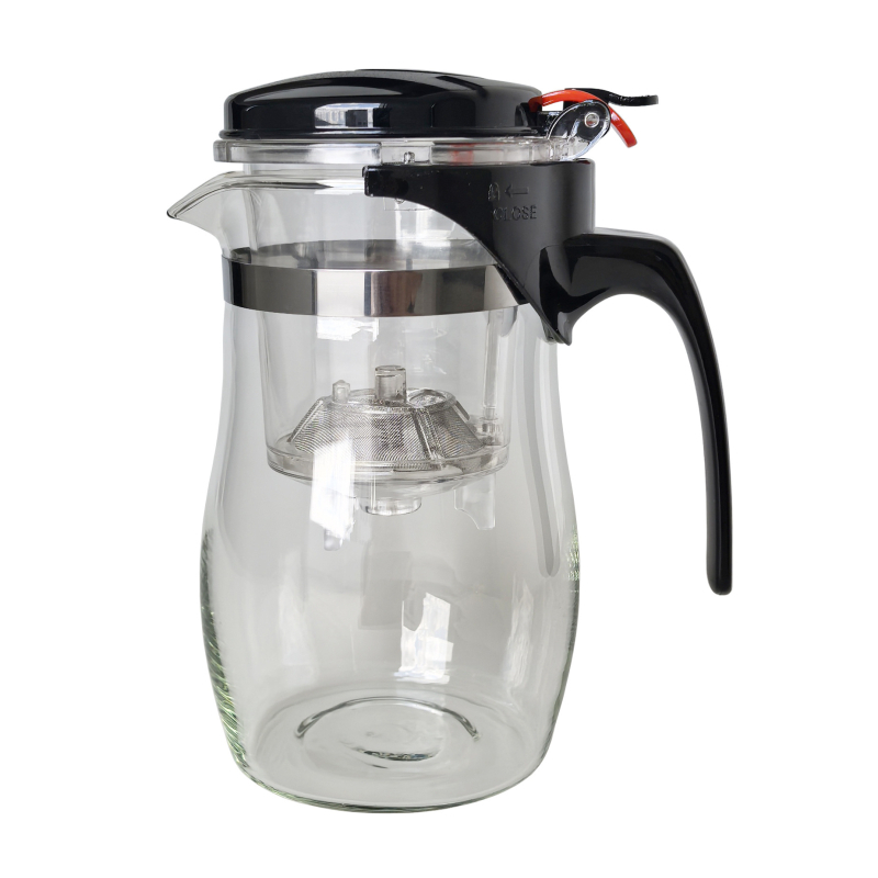 Infuzor de ceai elegant cu separare între ceai și apă, set de ceai din sticlă rezistent la temperaturi înalte, filtru pentru ceai, ceașcă de ceai cu capacitate mare