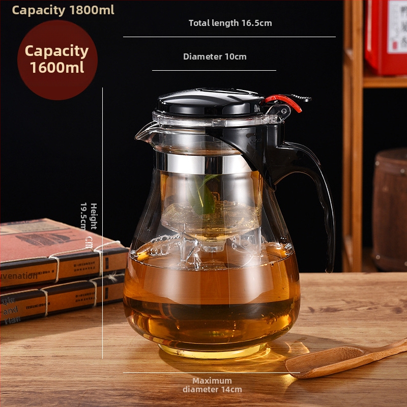 Infuzor de ceai elegant cu separare între ceai și apă, set de ceai din sticlă rezistent la temperaturi înalte, filtru pentru ceai, ceașcă de ceai cu capacitate mare