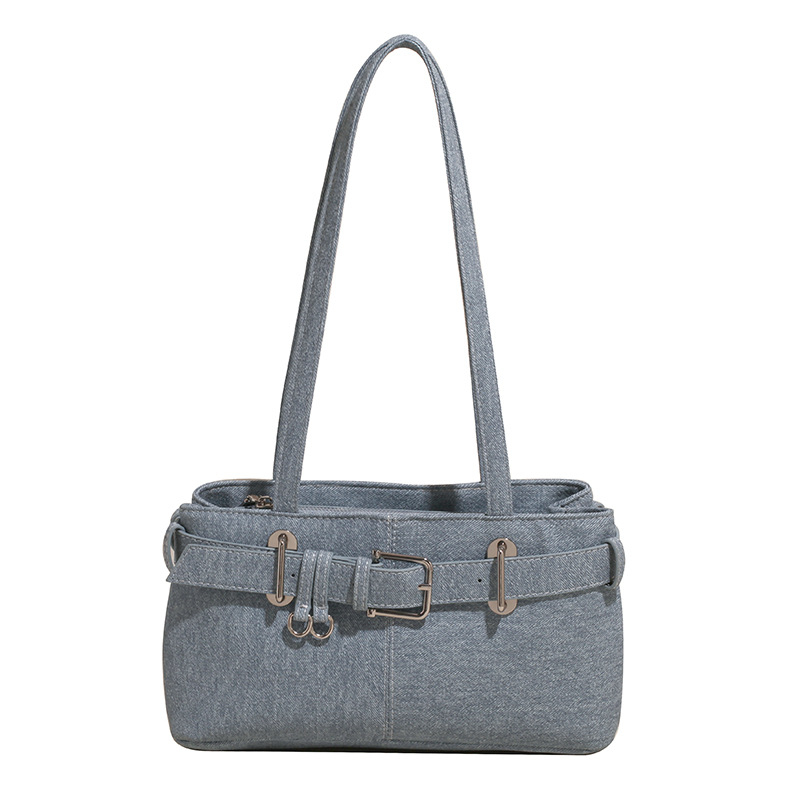Ženska denim torba za svakodnevnu upotrebu, torba ispod pazuha, velika kapaciteta, bucket stil