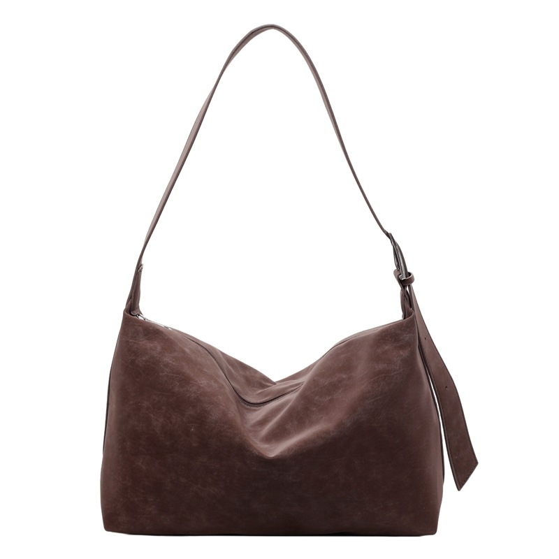 Ženska vintage suede torba, 2025 – svestrana torba za podlakticu, rame i crossbody, oblik jastuka
