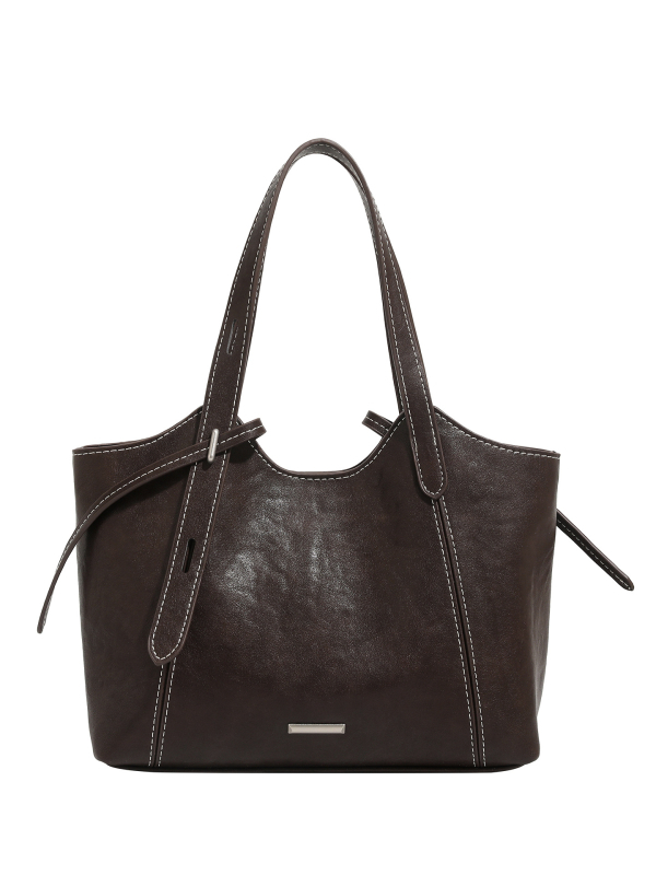 Ženska Tote torba od kože s teksturom, biljno obrađena koža, velika kapaciteta, model 2026, za svakodnevnu upotrebu, na rame ili crossbody