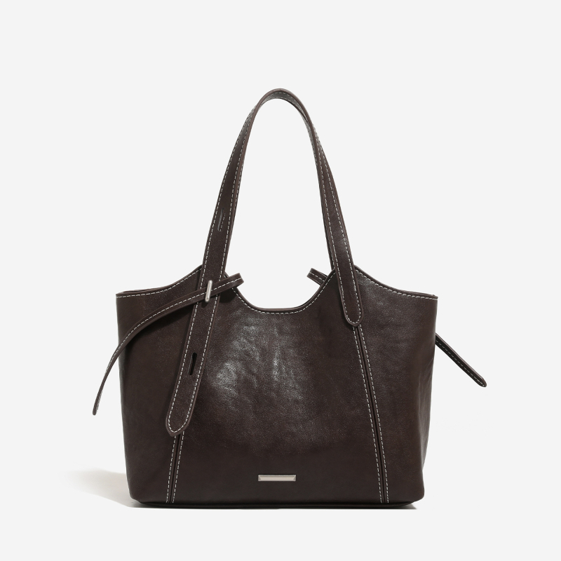 Ženska Tote torba od kože s teksturom, biljno obrađena koža, velika kapaciteta, model 2026, za svakodnevnu upotrebu, na rame ili crossbody