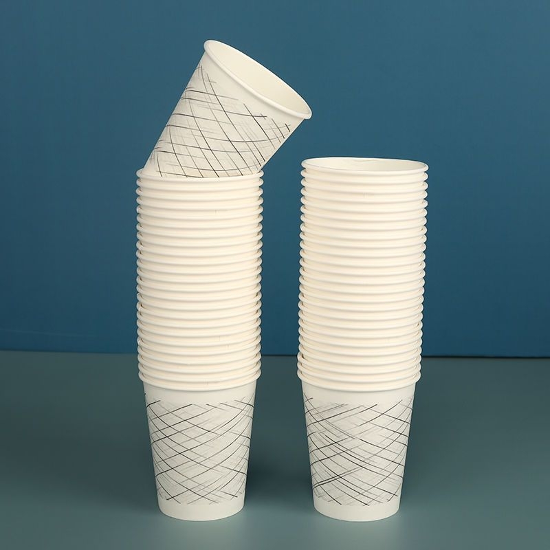 Cupe de hârtie de unică folosință, margine îngroșată, 201–300 ml, pentru acasă, birou și nunți; imprimare logo disponibilă.
