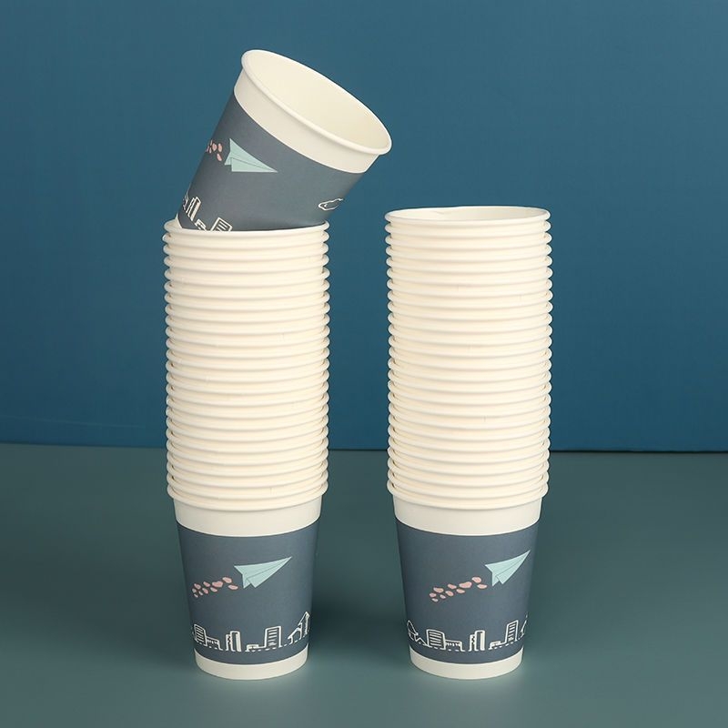 Cupe de hârtie de unică folosință, margine îngroșată, 201–300 ml, pentru acasă, birou și nunți; imprimare logo disponibilă.