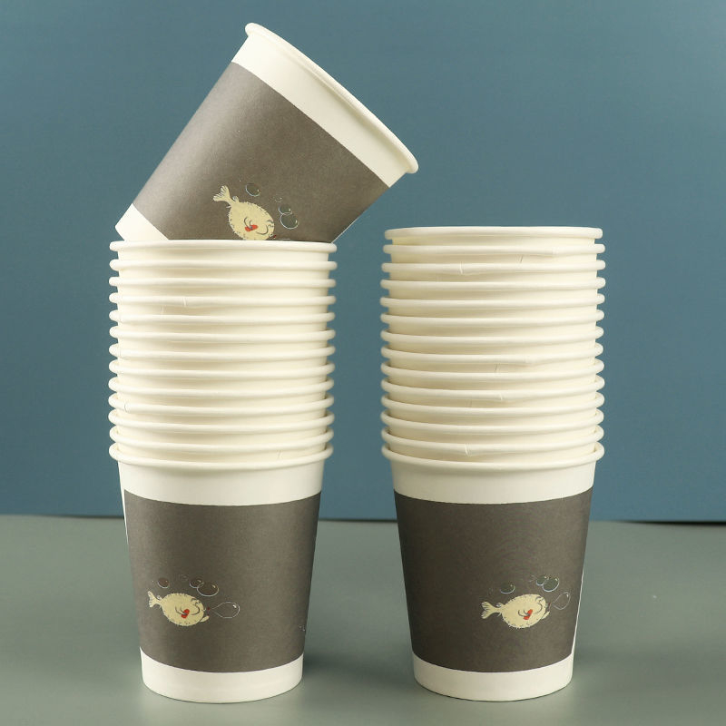Cupe de hârtie de unică folosință, margine îngroșată, 201–300 ml, pentru acasă, birou și nunți; imprimare logo disponibilă.