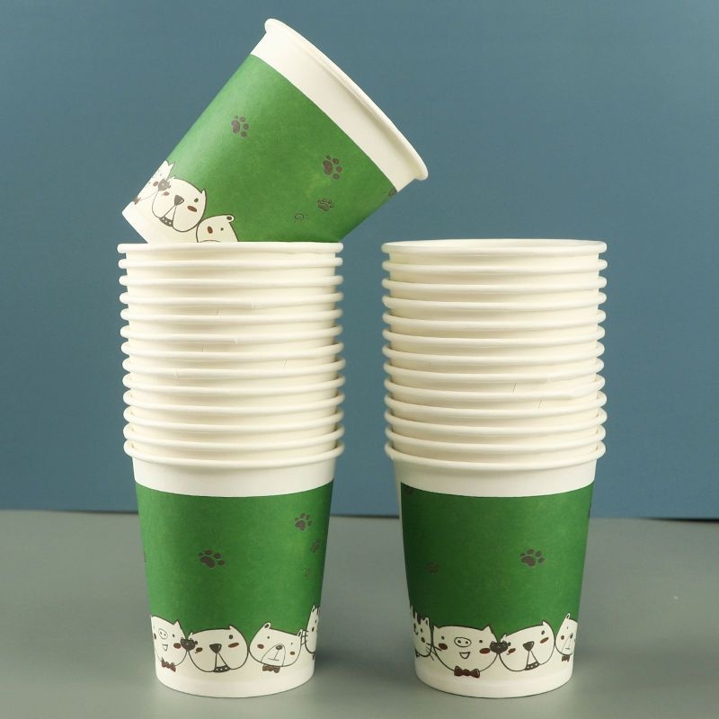 Cupe de hârtie de unică folosință, margine îngroșată, 201–300 ml, pentru acasă, birou și nunți; imprimare logo disponibilă.