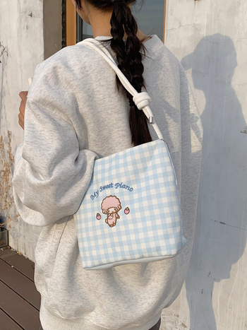 Torba ispod pazuha u korejskom stilu, šarenim točkicama, mala bucket bag za žene, casual crossbody