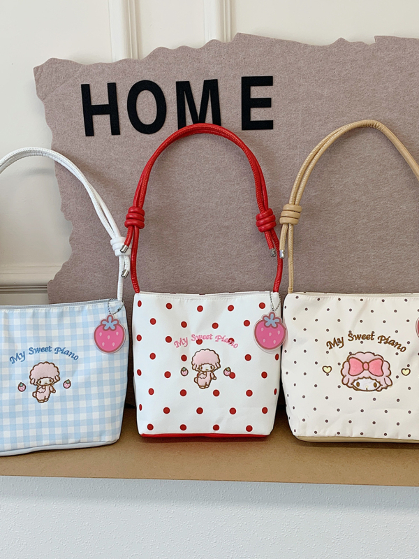 Torba ispod pazuha u korejskom stilu, šarenim točkicama, mala bucket bag za žene, casual crossbody