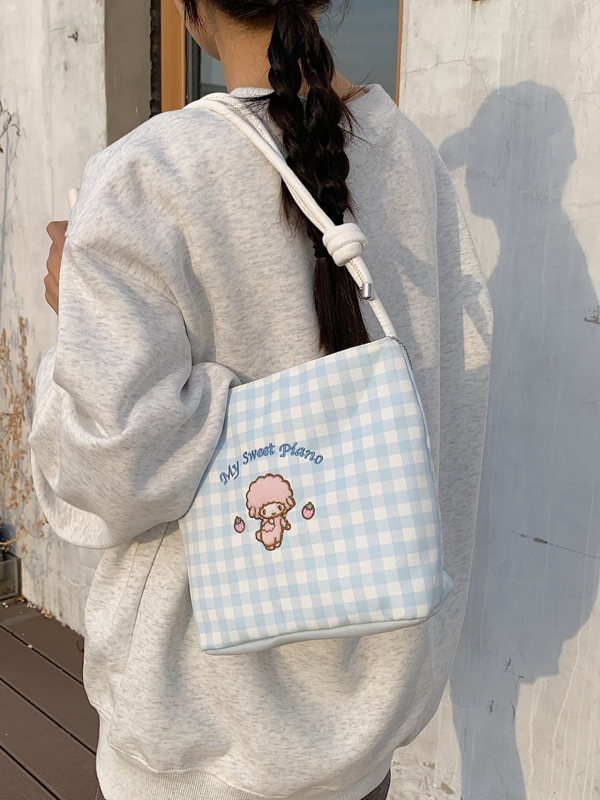 Torba ispod pazuha u korejskom stilu, šarenim točkicama, mala bucket bag za žene, casual crossbody