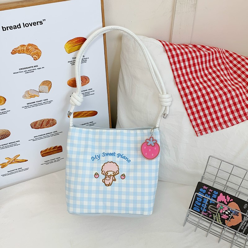 Torba ispod pazuha u korejskom stilu, šarenim točkicama, mala bucket bag za žene, casual crossbody