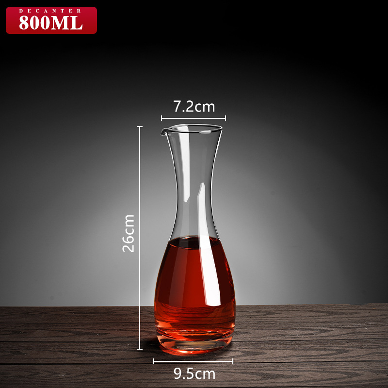 Decantor pentru vin roșu, pentru uz casnic și profesional, sticlă cristal de înaltă calitate, dispozitiv de turnare a vinului