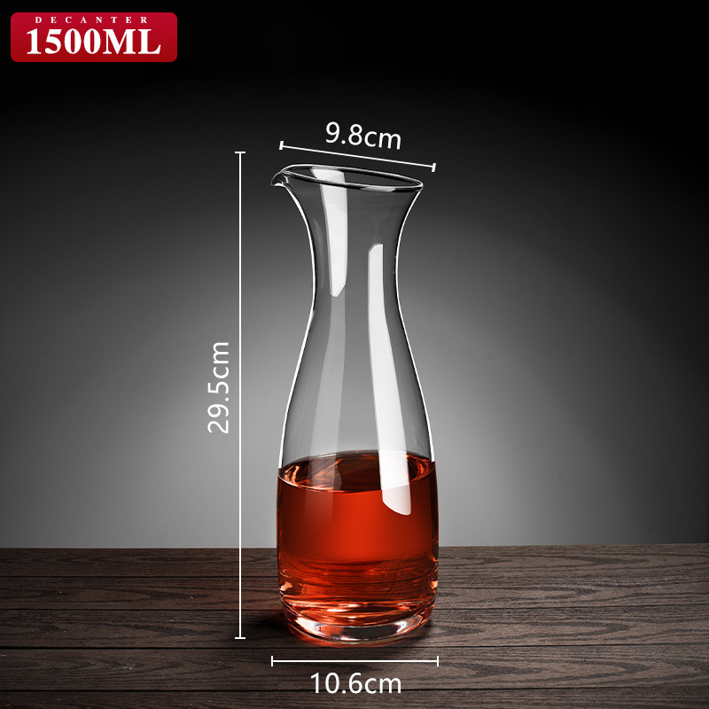 Decantor pentru vin roșu, pentru uz casnic și profesional, sticlă cristal de înaltă calitate, dispozitiv de turnare a vinului