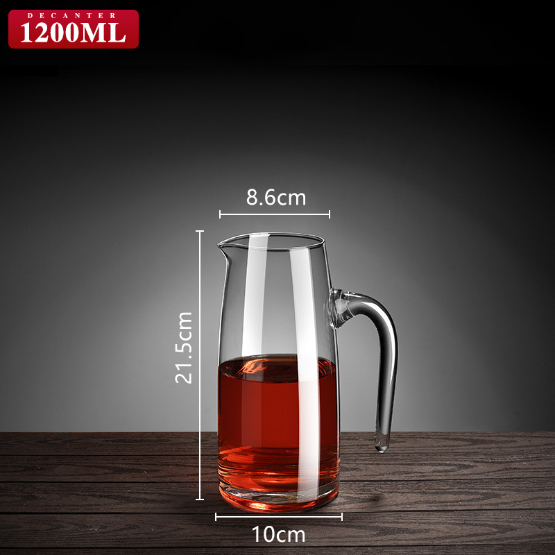 Decantor pentru vin roșu, pentru uz casnic și profesional, sticlă cristal de înaltă calitate, dispozitiv de turnare a vinului