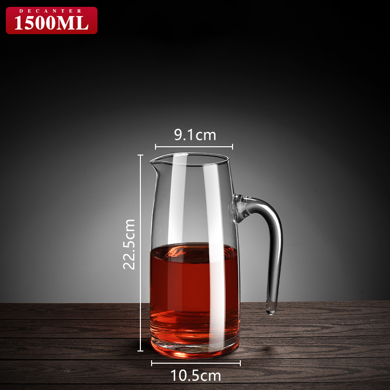 Decantor pentru vin roșu, pentru uz casnic și profesional, sticlă cristal de înaltă calitate, dispozitiv de turnare a vinului