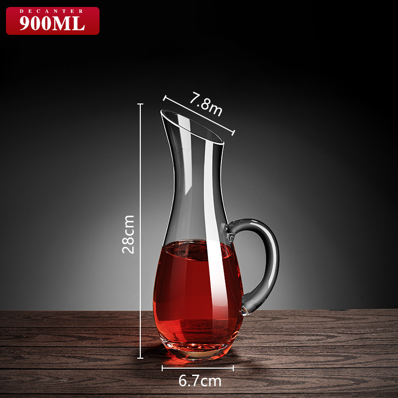 Decantor pentru vin roșu, pentru uz casnic și profesional, sticlă cristal de înaltă calitate, dispozitiv de turnare a vinului