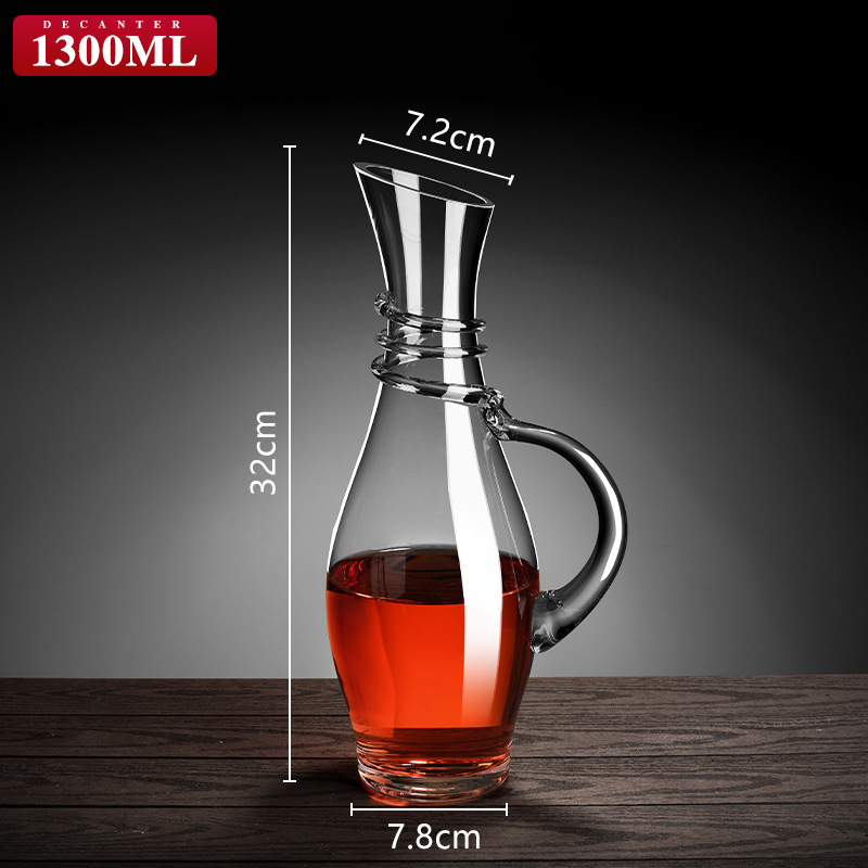 Decantor pentru vin roșu, pentru uz casnic și profesional, sticlă cristal de înaltă calitate, dispozitiv de turnare a vinului
