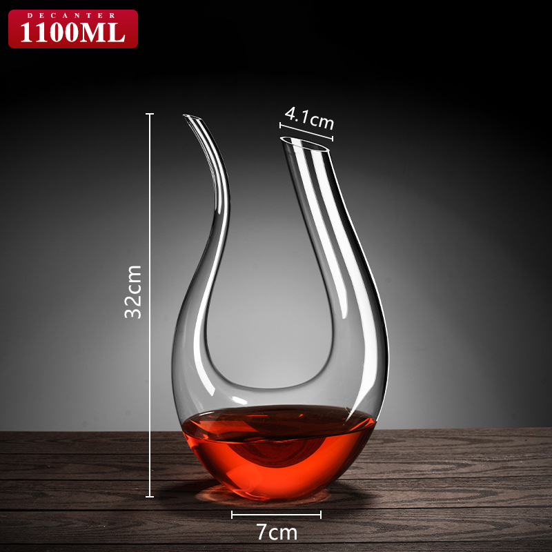 Decantor pentru vin roșu, pentru uz casnic și profesional, sticlă cristal de înaltă calitate, dispozitiv de turnare a vinului