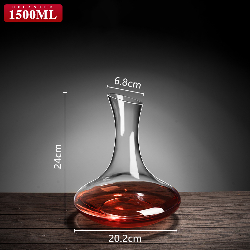 Decantor pentru vin roșu, pentru uz casnic și profesional, sticlă cristal de înaltă calitate, dispozitiv de turnare a vinului