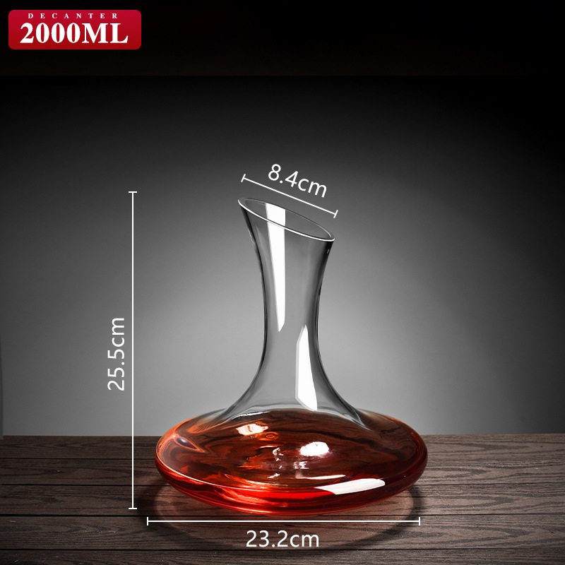 Decantor pentru vin roșu, pentru uz casnic și profesional, sticlă cristal de înaltă calitate, dispozitiv de turnare a vinului