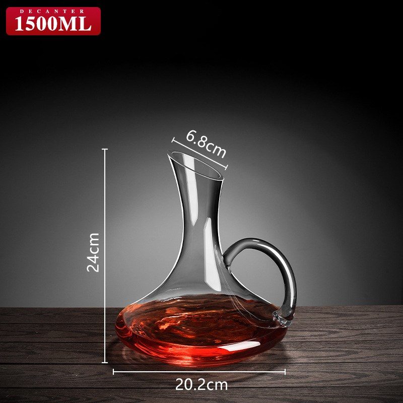 Decantor pentru vin roșu, pentru uz casnic și profesional, sticlă cristal de înaltă calitate, dispozitiv de turnare a vinului