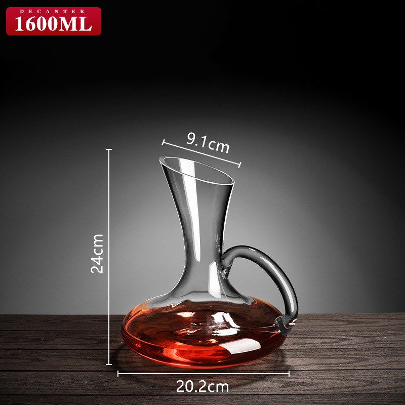 Decantor pentru vin roșu, pentru uz casnic și profesional, sticlă cristal de înaltă calitate, dispozitiv de turnare a vinului