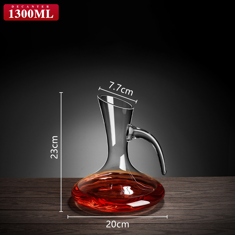 Decantor pentru vin roșu, pentru uz casnic și profesional, sticlă cristal de înaltă calitate, dispozitiv de turnare a vinului